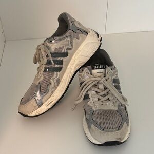Gray and White SHEIN Studio Sneakers